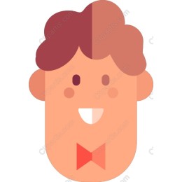 Cheerful Character with Bow Tie
