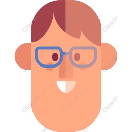 Cheerful Character with Glasses