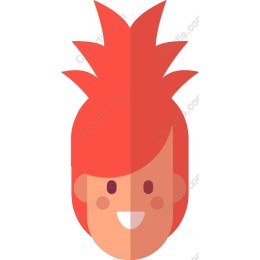 Cheerful Spiky Hair Character