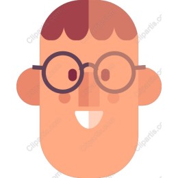 Geeky Character with Glasses