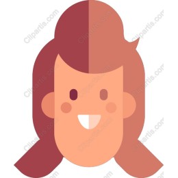 Cheerful Cartoon Girl