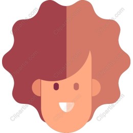Cheerful Character with Curly Hair