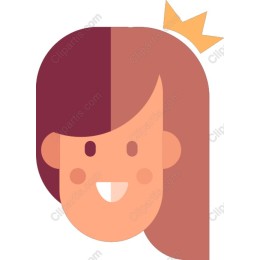 Cheerful Girl with Crown