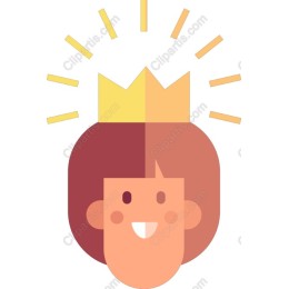 Cheerful Crowned Character