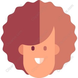 Cheerful Curly Hair Character