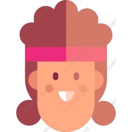 Cheerful Character with Headband