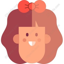 Cheerful Girl with Bow