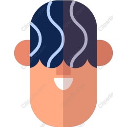 Cheerful Wavy Hair Character