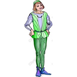 Whimsical Green Character
