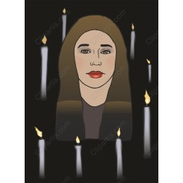 Candlelit Serenity Portrait
