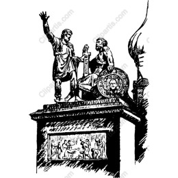 Historical Figures on a Monument