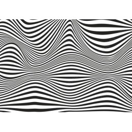 Dynamic Black and White Wavy Lines