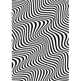 Wavy Black and White Abstract Pattern