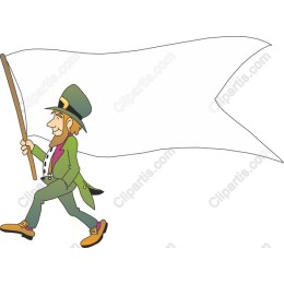 Leprechaun with Flag