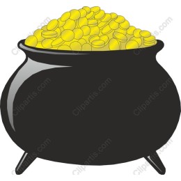 Treasure Pot of Gold Coins