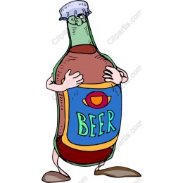 Whimsical Beer Bottle Character