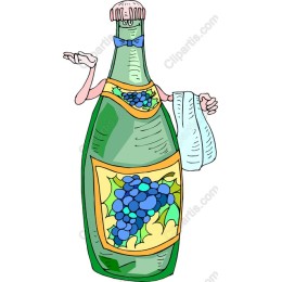 Whimsical Champagne Bottle