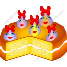 Colorful Whimsical Cake Character