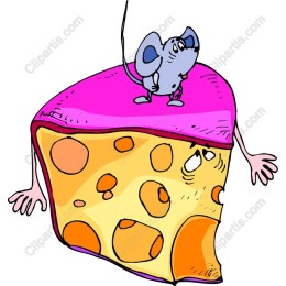 Cheerful Mouse on Cheese