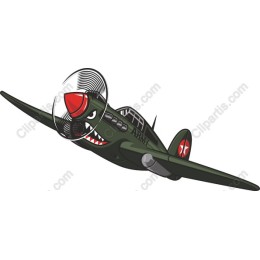 Fierce Vintage Military Fighter Plane