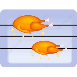Roasted Chickens on a Spit