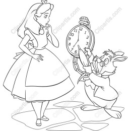 Whimsical Alice and White Rabbit