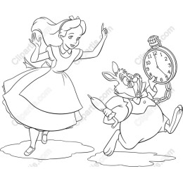 Whimsical Wonderland: Alice and the White Rabbit