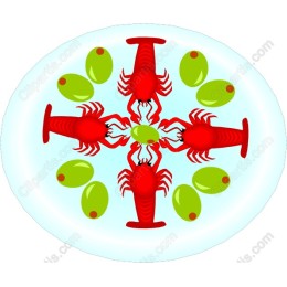 Vibrant Lobster and Olive