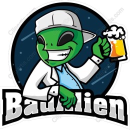 Charming Alien with Beer