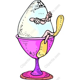 Whimsical Egg Character in Cup