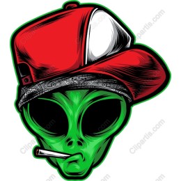 Stylish Alien in Red Cap