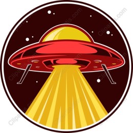 Vibrant UFO Flying Saucer