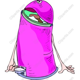Playful Pink Trash Can