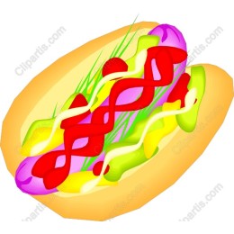 Colorful Hot Dog