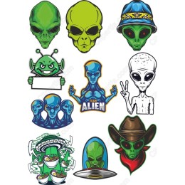 Alien Clipart Set