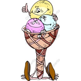Whimsical Ice Cream Cone Character