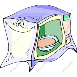 Cartoon Whimsical Microwave