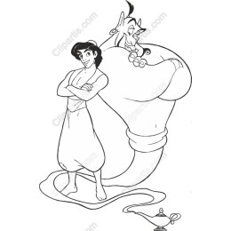 Animated Genie and Young Man