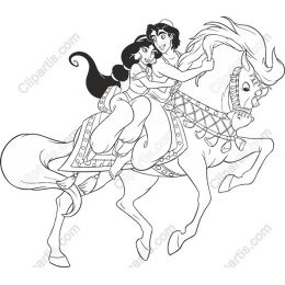 Enchanting Couple on Horse