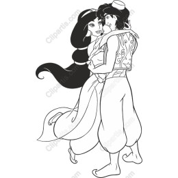 Enchanted Couple in Black and White