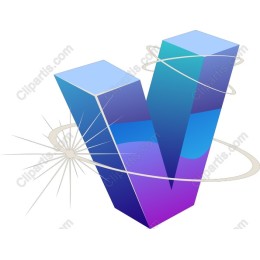 3D Letter V - Modern Element
