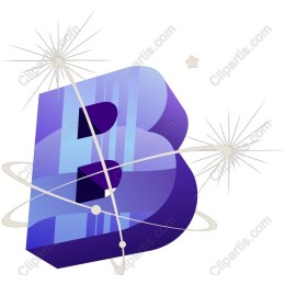 Bold 3D Letter B