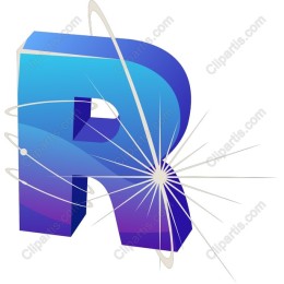 Vibrant 3D Letter R