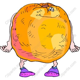 Cheerful Anthropomorphic Peach