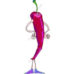 Charming Chili Pepper Cartoon