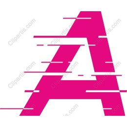 Dynamic Pink Letter A