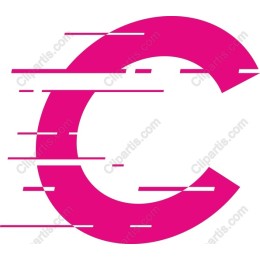 Dynamic Pink Letter C