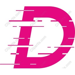Vibrant Dynamic Pink Letter D