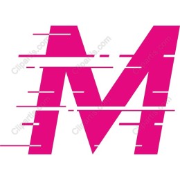 Dynamic Pink Letter M