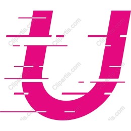 Dynamic Pink Letter U